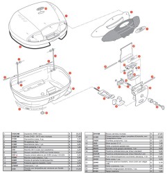 GIVI Z450CNM Coperchio bauletto Monolock E450 Nero