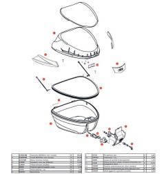 Guarnizione chiusura Givi Z3411R valigie monolock B34N-B34NT