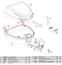 Placca centrale Givi Z3422R completa valigie monolock B330