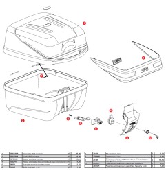 Placca logo Givi ZB32PV monolock B32 verniciata logo cromato