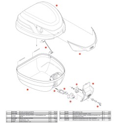 Fondo bauletto givi ZB27FNM montato monolock B27N nero