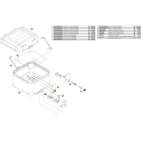 Kappa Z8099RK Tappetino interno bauletto K Force KFR420A / KFR420B