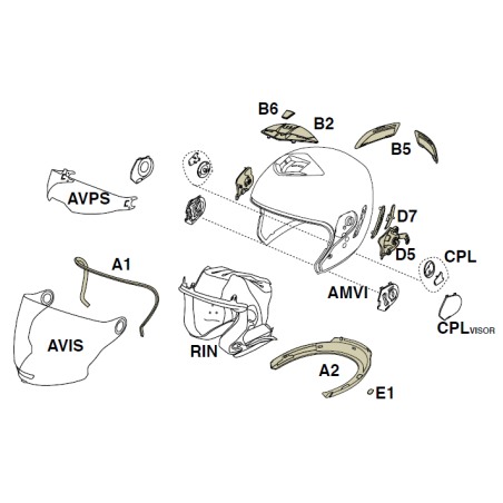 Placchette visiera Nolan SPCPL00000110 Casco N43 / Air Grex G4.1 / G4.2 Pro