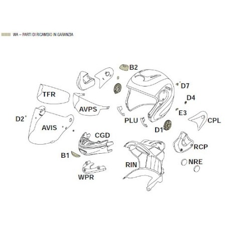 Tappi mentoniera Xlite X403GT e 402GT SPPLU00000002