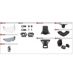 Imbottitura interna completa casco Givi X.21 Challenger / X.22 Planet / X.20 Expedition