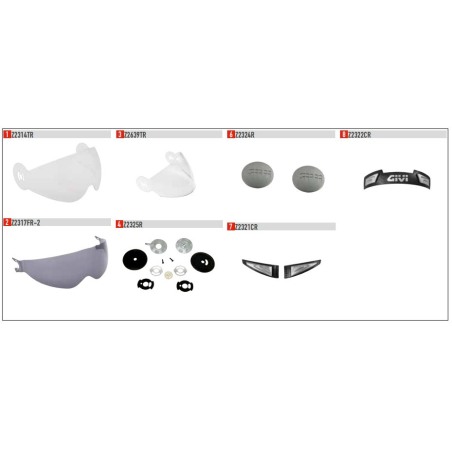 Imbottitura interna casco Givi 11.1 Air Jet-R