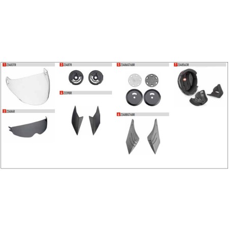 Imbottitura interna casco Givi 12.3 Stratos
