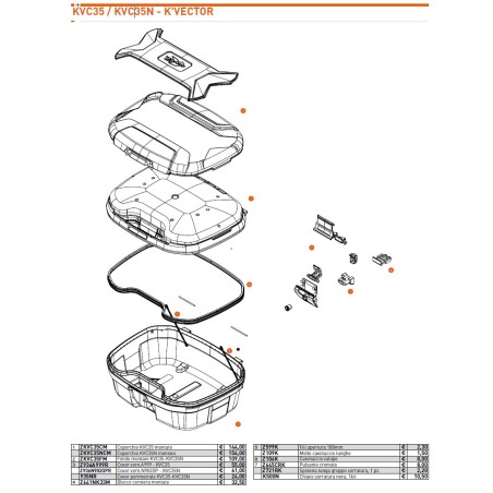 Kappa 935NR Cover perimetrale Bauletto / Valigia K Vector KVC35