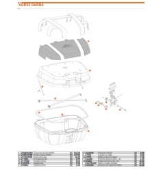 Kappa ZKGR52CNM Coperchio bauletto Garda KGR52