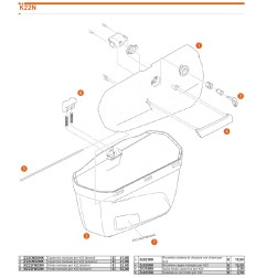 Bauletto moto X-Plor KS510A squadrato in plastica ABS Grigio 30 litri