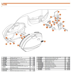 Kappa Z1384RK Kit molla serratura + sfera d'acciaio Valigie K33N