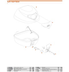 Kappa Z314NTMK Blocco cerniera bauletto K29NT Tech