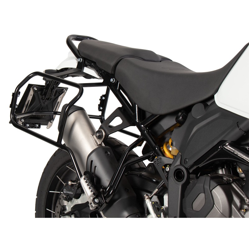 Valigie laterali Explorer Grigie HepcoBecker su Ducati DesertX e Rally