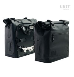 Unit garage 2xUG002+AL0C Coppia borse laterali Khali con piatto 35-45 litri Nero