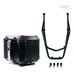 Unit Garage AL3_BL+3902_ Portapacchi nero con bauletto Atlas Ducati Desert X 2022