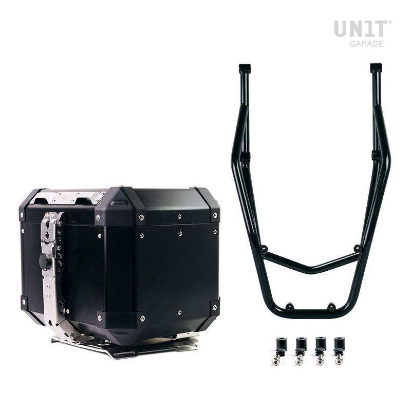 Unit Garage AL3_BL+3902_ Portapacchi nero con bauletto Atlas Ducati Desert X 2022