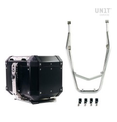 Unit Garage AL3_BL+3902_ Portapacchi argento con bauletto Atlas Ducati Desert X 2022