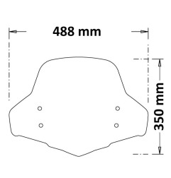 Isotta SC4556 Cupolino Fumè scuro Honda SH125 / SH150 / 350 dal 2021