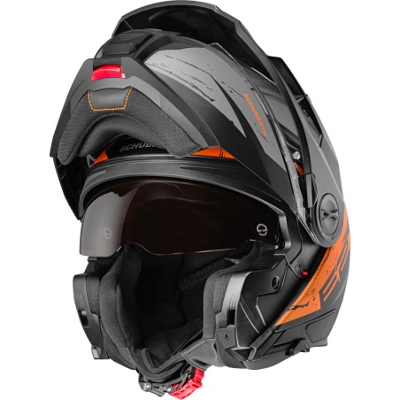 Schuberth E2 Casco modulare con Frontino Explorer Orange