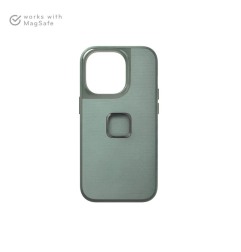 Peak Design Everyday Fabric Sage iPhone 14 Pro Custodia porta smartphone