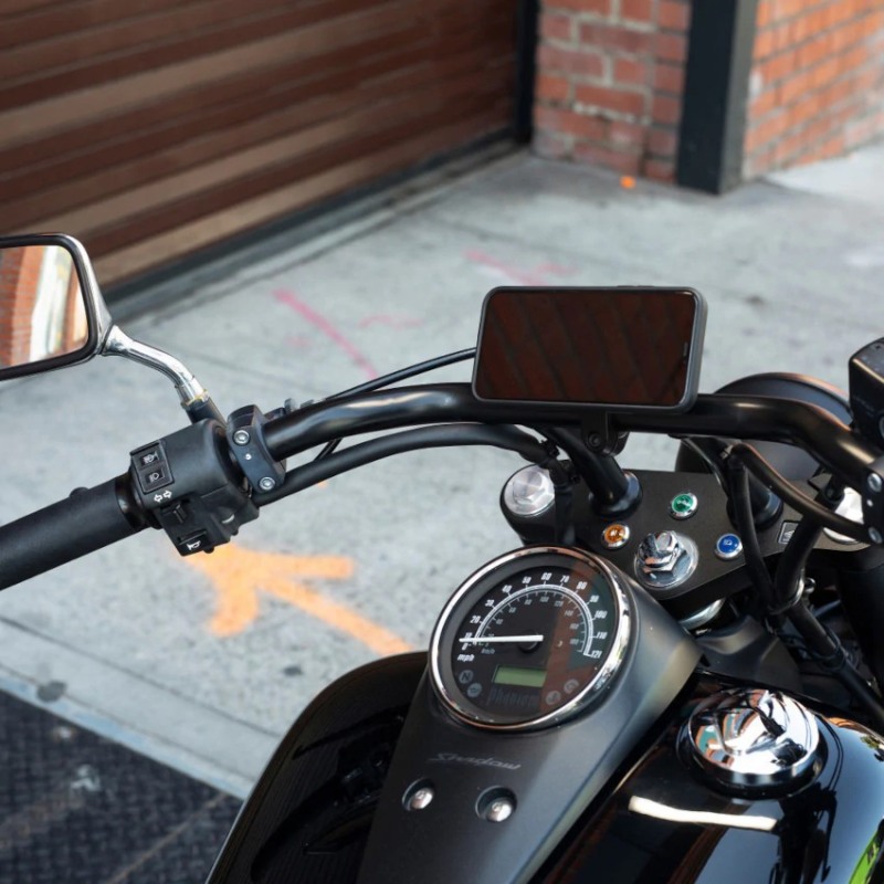 Supporto Telefono Per Manubrio Scooter Elettrico – SURG Nero, Regolabile E Sicuro Per Cellulari Fino A 6,5 Pollici