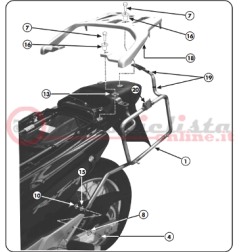 Portavaligie laterale mokokey per Honda XL 650V Transalp 00  07 KL167