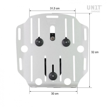 Unit Garage UG007+U000 Portaborse alluminio Nero Sgancio rapido + Frontale