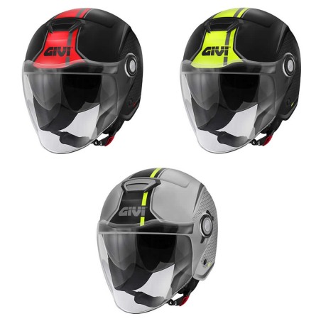 Casco Moto Aperto Jet Retro | Omologato ECE 22-05 | Calotta ABS | Visiera Parasole | Sgancio Rapido | Taglie Giallo/L (disponibili Varie)