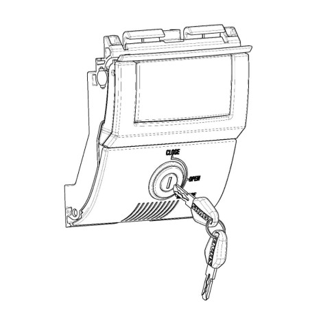 Shad D1B59PMAR Kit meccanismo serratura apertura bauletto SH59X e SH58X