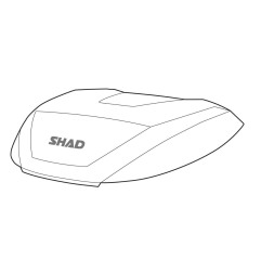 Shad D1B59T0R Cover alluminio Bauletto Top Case SH59X