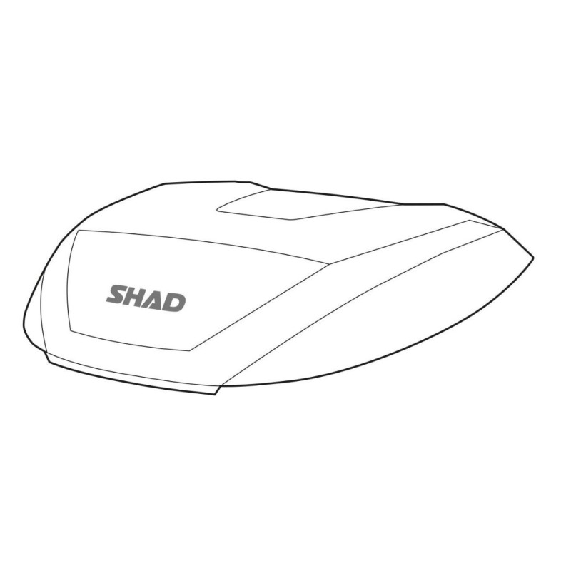 Shad D1B59T0R Cover alluminio Bauletto Top Case SH59X