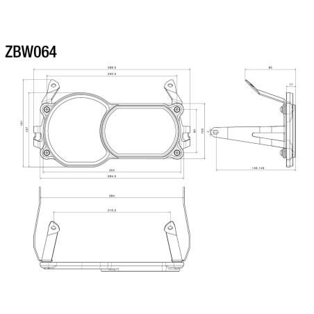 Rizoma ZBW064D Protezione faro BMW R1250GS Grigio