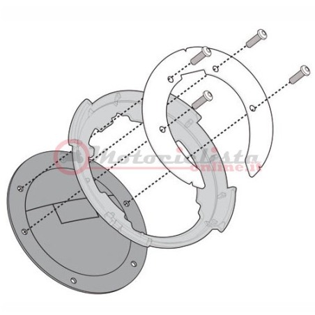 Flangia BF23 borse Givi tanklock serbatoio per Yamaha MT-09 Tracer/900/9 