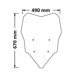 Isotta SC1202 Cupolino alto Trasparente per moto BMW F900XR 2020