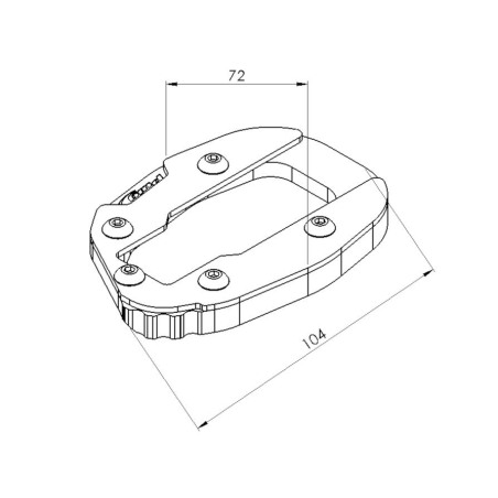 Puig 20276N Estensione cavalletto laterali Ducati Multistrada V4