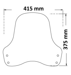 Isotta SC1142 Cupolino alto per BMW R Nine T Urban GS 1200