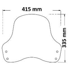 Isotta SC1141 Cupolino Medio per BMW R Nine T Urban GS 1200