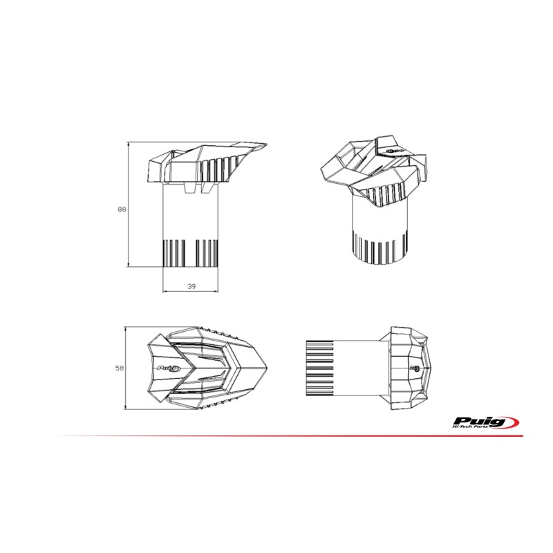 Tamponi PUIG Paratelaio R19 BMW F 900 R, 2020 - 2026 Nero - 2