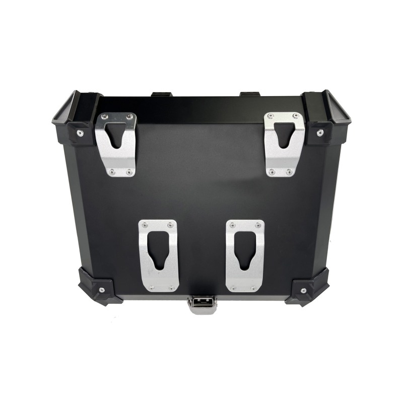 Bauletto Moto Bisenya 45L Nero - Scatola Coda Alluminio Impermeabile Con Serratura Per Casco E Bagagli - Foto 8