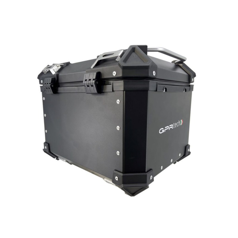 Bauletto Posteriore Moto 55 Litri - Alluminio Nero Per Bagagliaio - Foto 7