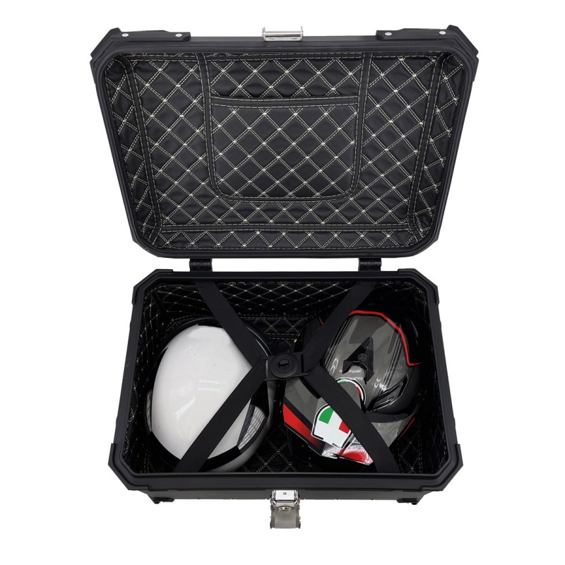 Baule Moto 45L Impermeabile In Alluminio Con Sgancio Rapido - Per Viaggi Sicuri E Comodi