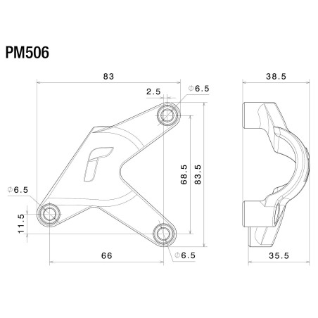 Rizoma PM506B Protezione pompa acqua Ducati