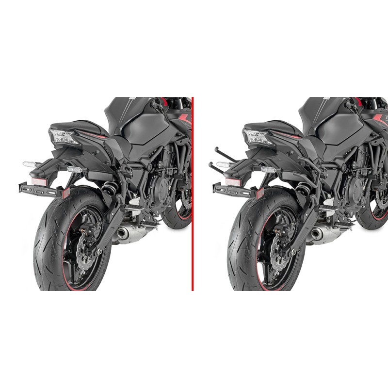 Givi TR4128 Telaietti laterali Remove-X sgancio rapido Kawasaki Z650 dal 2020