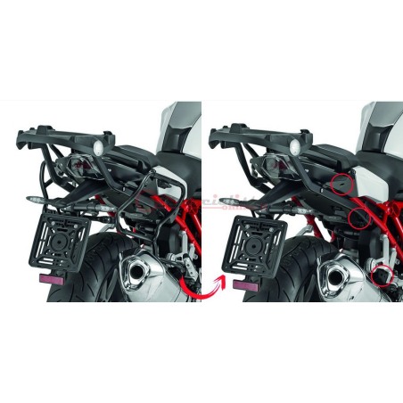 PLXR5117 Givi porta valigie V35 monokey per Bmw R1200 / 1250 R  e R 1200 RS e R 1250 RS