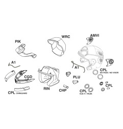 Placchette visiera senza frontino per casco Nolan N30-4 XP/TP/VP SPCPL00000179