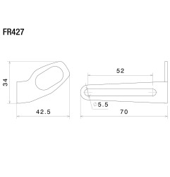 Rizoma FR427B Kit montaggio indicatori di direzione originali per portatarga Fox