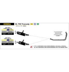 Arrow 72189PD Collettori racing per Honda Transalp XL750 dal 2023