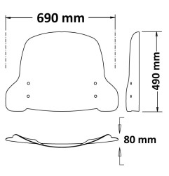 Isotta SC4314 Parabrezza basso per Segway E100/125/200 S-SE