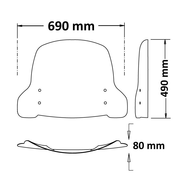 Isotta SC4314 Parabrezza basso per Segway E100/125/200 S-SE