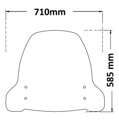 Isotta CLS4315-T Parabrezza Classic per Segway E100/125/200 S-SE